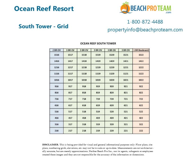 Ocean Reef South Tower South Tower - Grid